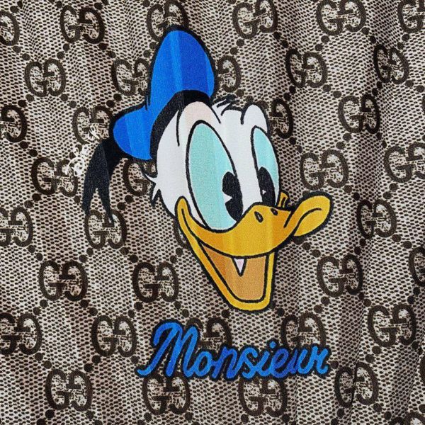 グッチ 扇子 ディズニーコラボ GGスプリーム ドナルドダック 661734 GUCCI DISNEY ケース付き