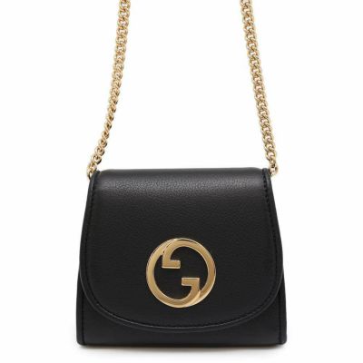 グッチ チェーンウォレット ブロンディ ミディアム 725219 GUCCI 黒 安心保証