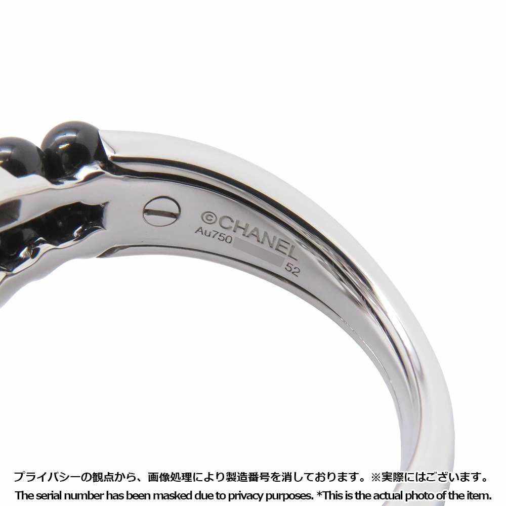 シャネル リング コメット コレクション リング ダイヤモンド ブラックスピネル K18WGホワイトゴールド サイズ52 J10180 指輪