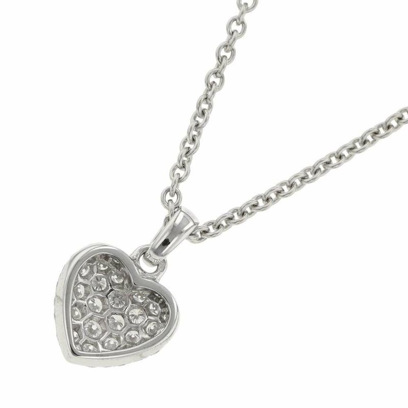 カルティエ ネックレス ハート パヴェダイヤ ネックレス ダイヤモンド K18WGホワイトゴールド B3004800/B7006300 ペンダント