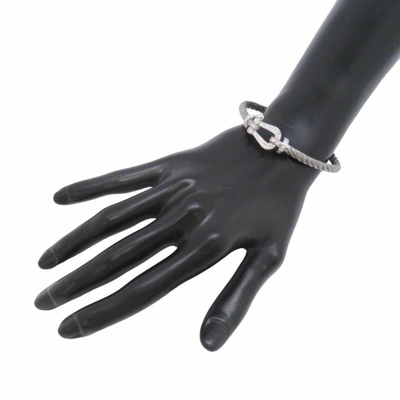 フレッド ブレスレット フォース10 LM ダイヤ 64P 0.90ct K18WGホワイトゴールド/SSステンレススチール サイズ18 0B0050-6B0109