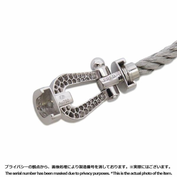 フレッド ブレスレット フォース10 LM ダイヤ 64P 0.90ct K18WGホワイトゴールド/SSステンレススチール サイズ18 0B0050-6B0109