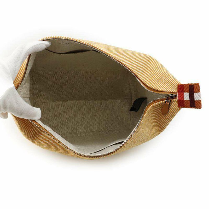 エルメス ポーチ ブリッド・ア・ブラック オ・カレ GM フォーヴ/シルバー金具 キャンバス