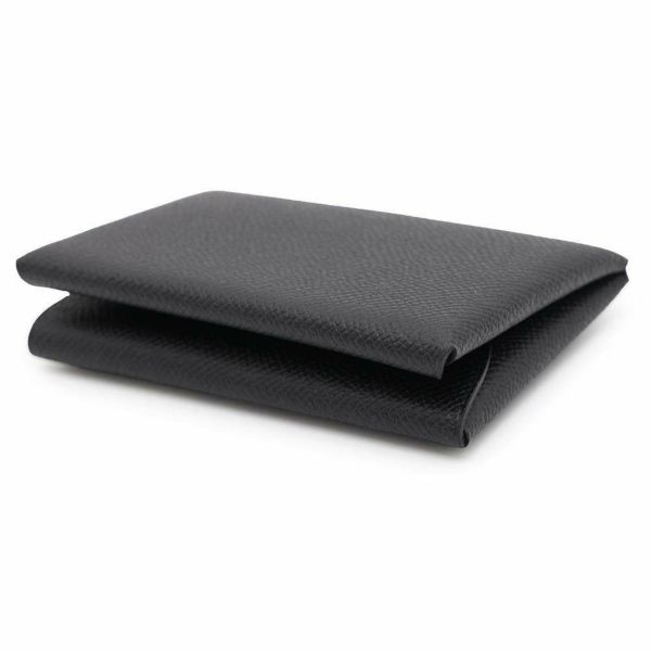 エルメス コインケース カルヴィ デュオ ブラック/シルバー金具 エプソン W刻印 黒