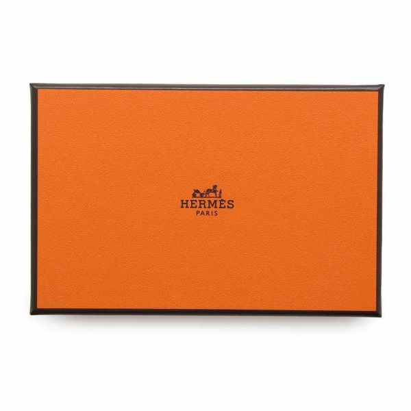 エルメス コインケース カルヴィ デュオ ブラック/シルバー金具 エプソン W刻印 黒