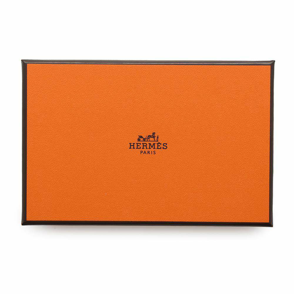 エルメス コインケース カルヴィ デュオ ブラック/シルバー金具 エプソン W刻印 黒