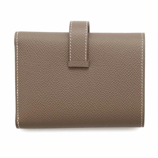 エルメス 三つ折り財布 ベアンコンビネ エトゥープ/ゴールド金具 エプソン W刻印 HERMES 財布
