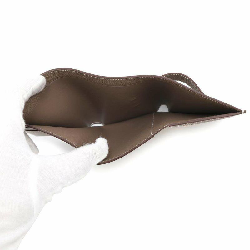 エルメス 三つ折り財布 ベアンコンビネ エトゥープ/ゴールド金具 エプソン W刻印 HERMES 財布