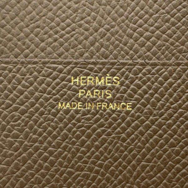 エルメス 三つ折り財布 ベアンコンビネ エトゥープ/ゴールド金具 エプソン W刻印 HERMES 財布