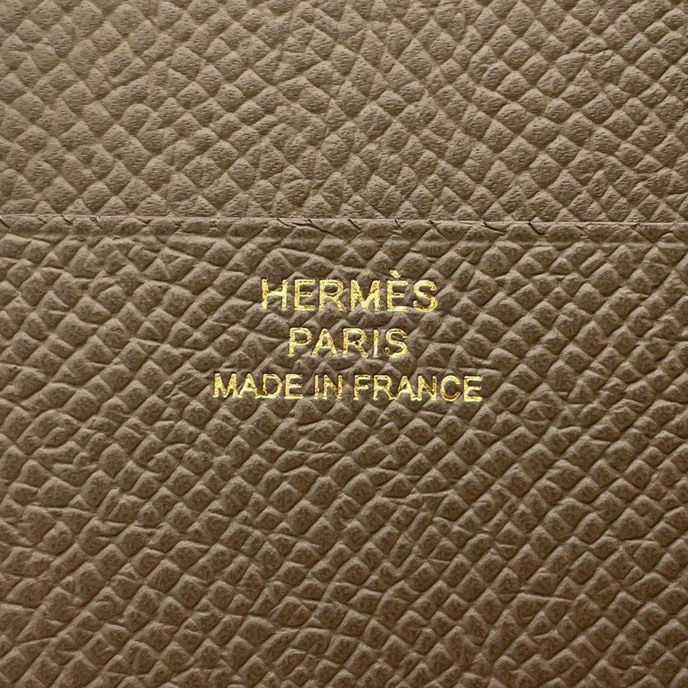 エルメス 三つ折り財布 ベアンコンビネ エトゥープ/ゴールド金具 エプソン W刻印 HERMES 財布
