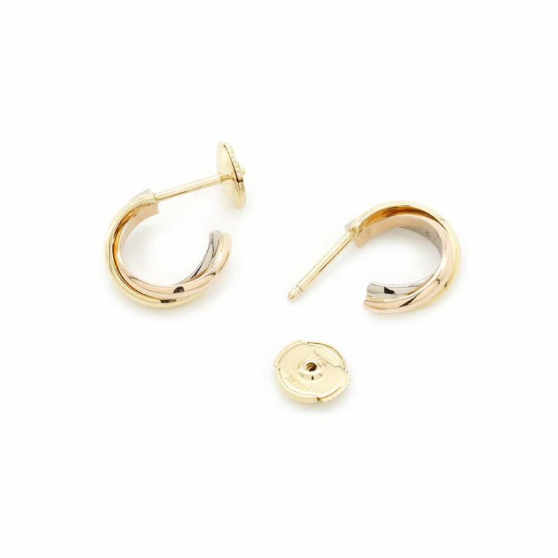 カルティエ ピアス トリニティ イヤリング K18YG/K18WG/K18PG B8017100 Cartier フープピアス ジュエリー