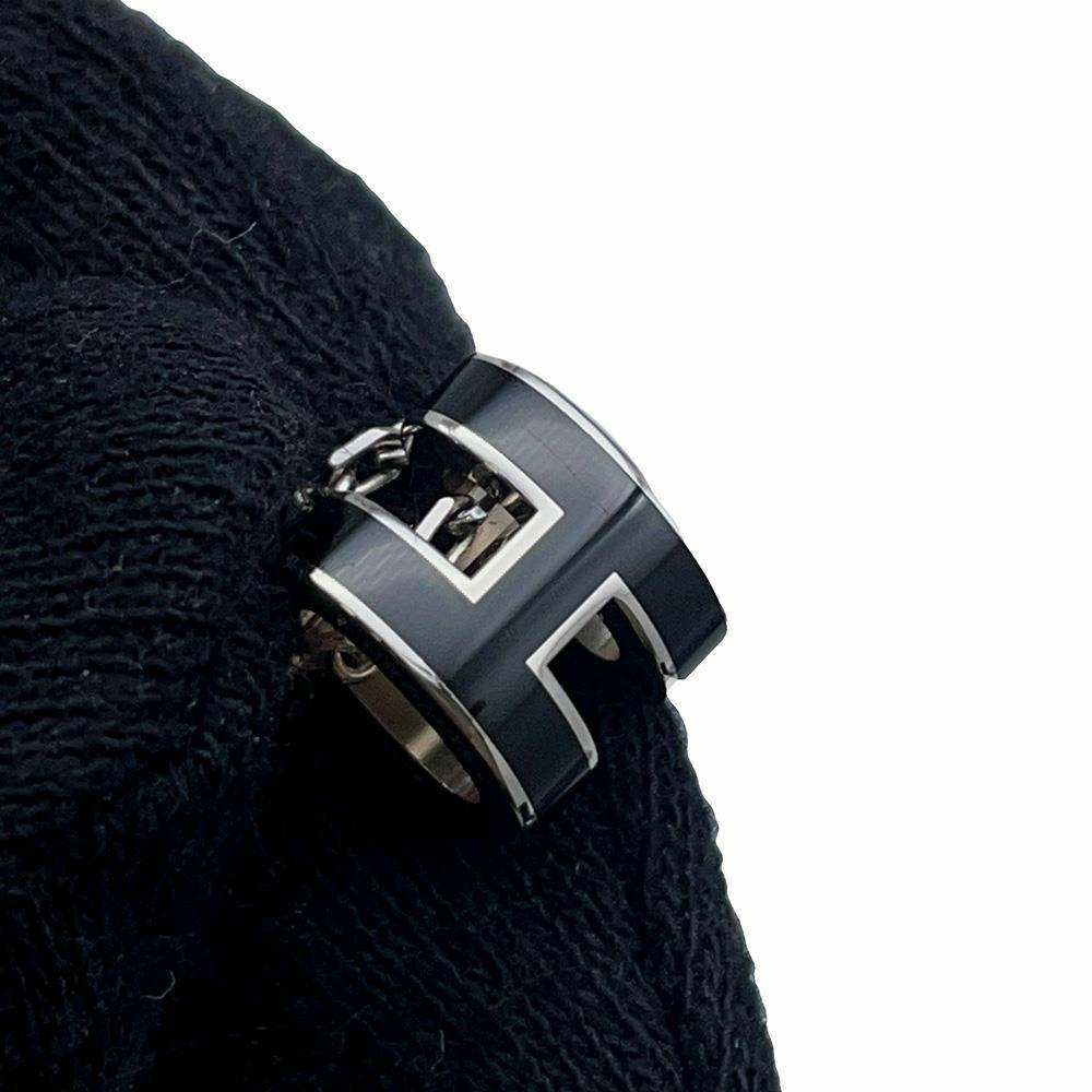 エルメス ネックレス ミニ・ポップアッシュ ブラック/シルバー金具 HERMES アクセサリー 黒