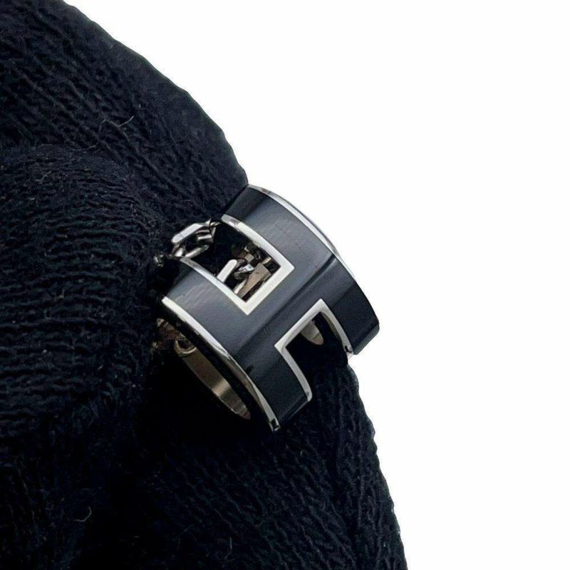 エルメス ネックレス ミニ・ポップアッシュ ブラック/シルバー金具 HERMES アクセサリー 黒