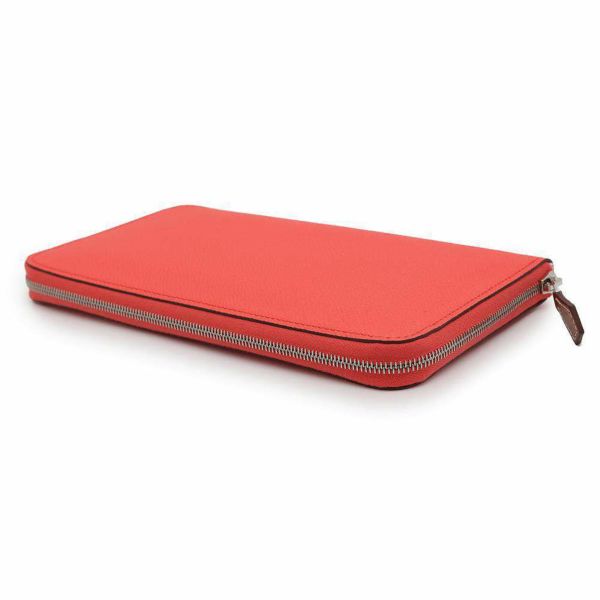 エルメス 長財布 アザップロング シルクイン ローズテキサス/シルバー金具 エプソン U刻印 財布