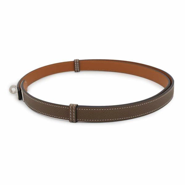 エルメス ケリーベルト エトゥープ/シルバー金具 エプソン W刻印 HERMES べルト