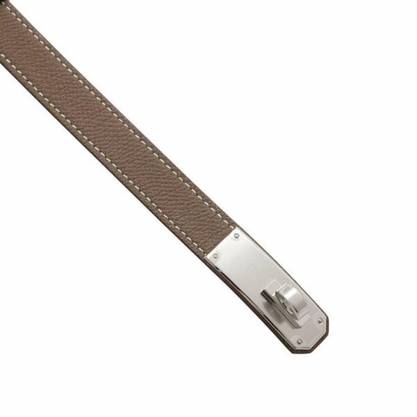 エルメス ケリーベルト エトゥープ/シルバー金具 エプソン W刻印 HERMES べルト