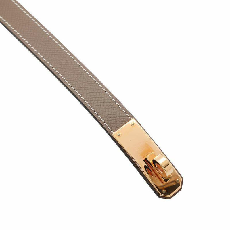 エルメス ケリーベルト エトゥープ/シルバー金具 エプソン Z刻印 HERMES べルト