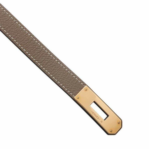 エルメス ケリーベルト エトゥープ/シルバー金具 エプソン Z刻印 HERMES べルト