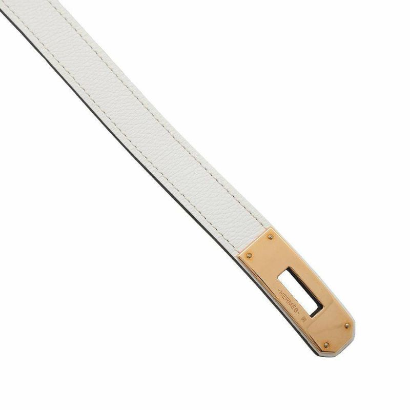 エルメス ケリーベルト ホワイト/ゴールド金具 エプソン Z刻印 HERMES べルト 白