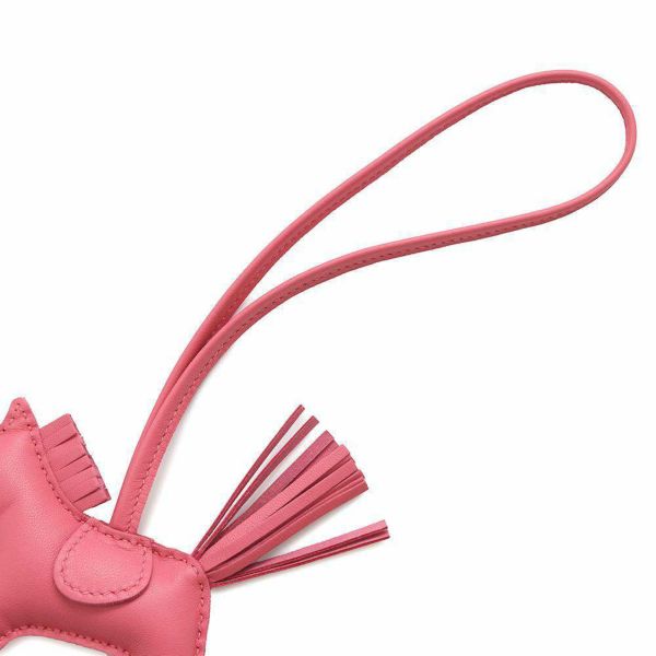エルメス バッグチャーム ロデオ PM ローズアザレ ラムスキン U刻印