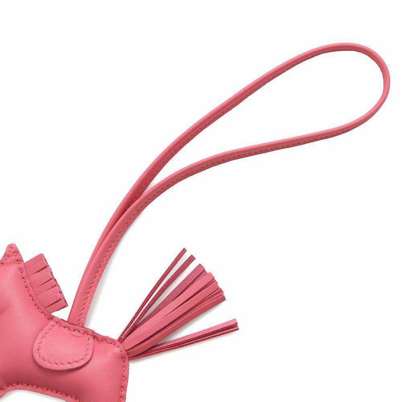エルメス バッグチャーム ロデオ PM ローズアザレ ラムスキン U刻印