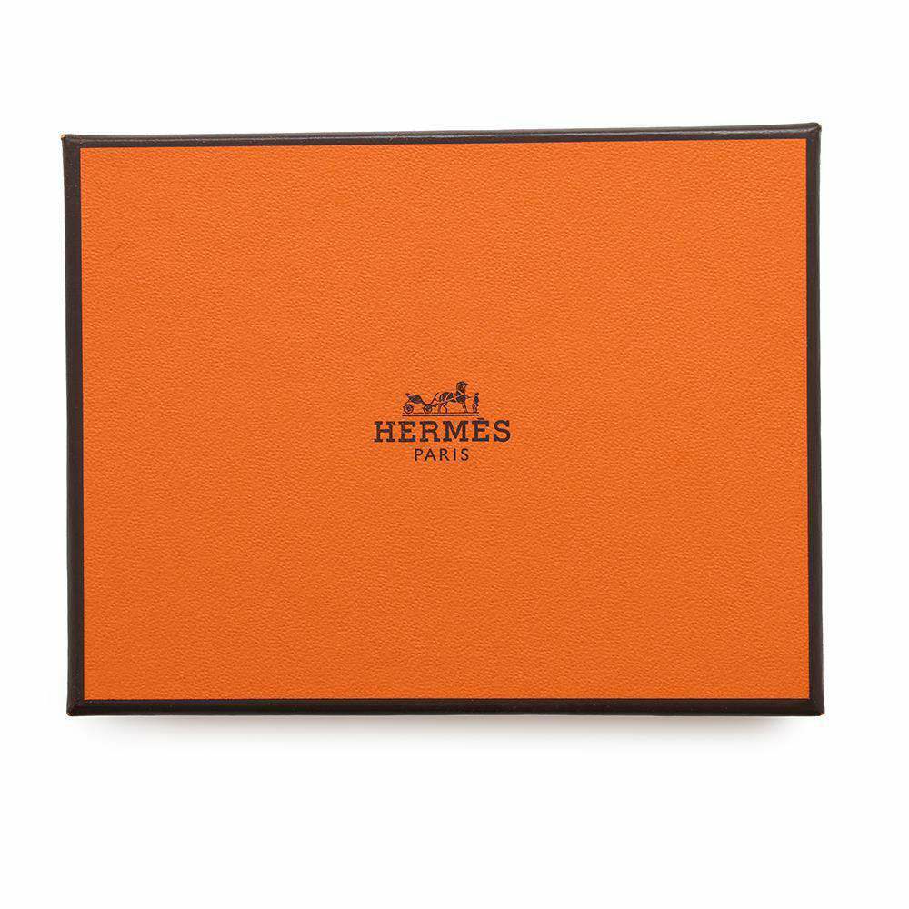 エルメス キーホルダー カルメン ブラック/シルバー金具 ラムスキン B刻印 HERMES 黒