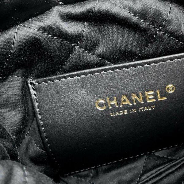 シャネル ハンドバッグ CHANEL 22 ミニ ココマーク シャイニーカーフレザー AS3980 CHANEL 2wayショルダーバッグ 黒