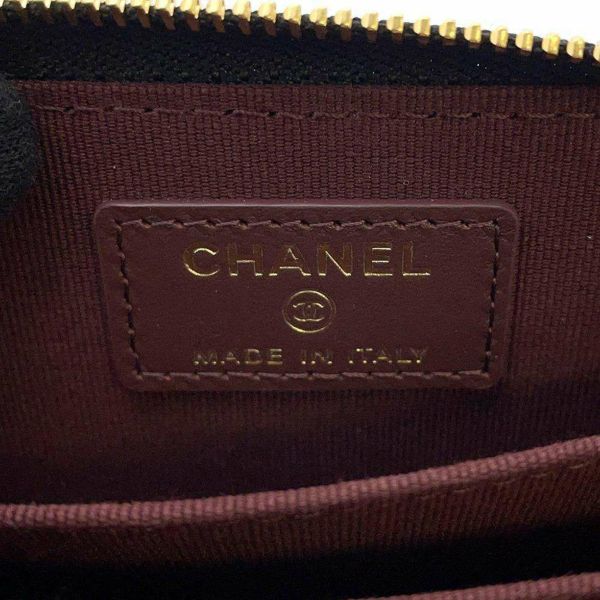 シャネル コインケース マトラッセ ココマーク キャビアスキン AP0216 財布 小銭入れ ラウンドファスナー 黒