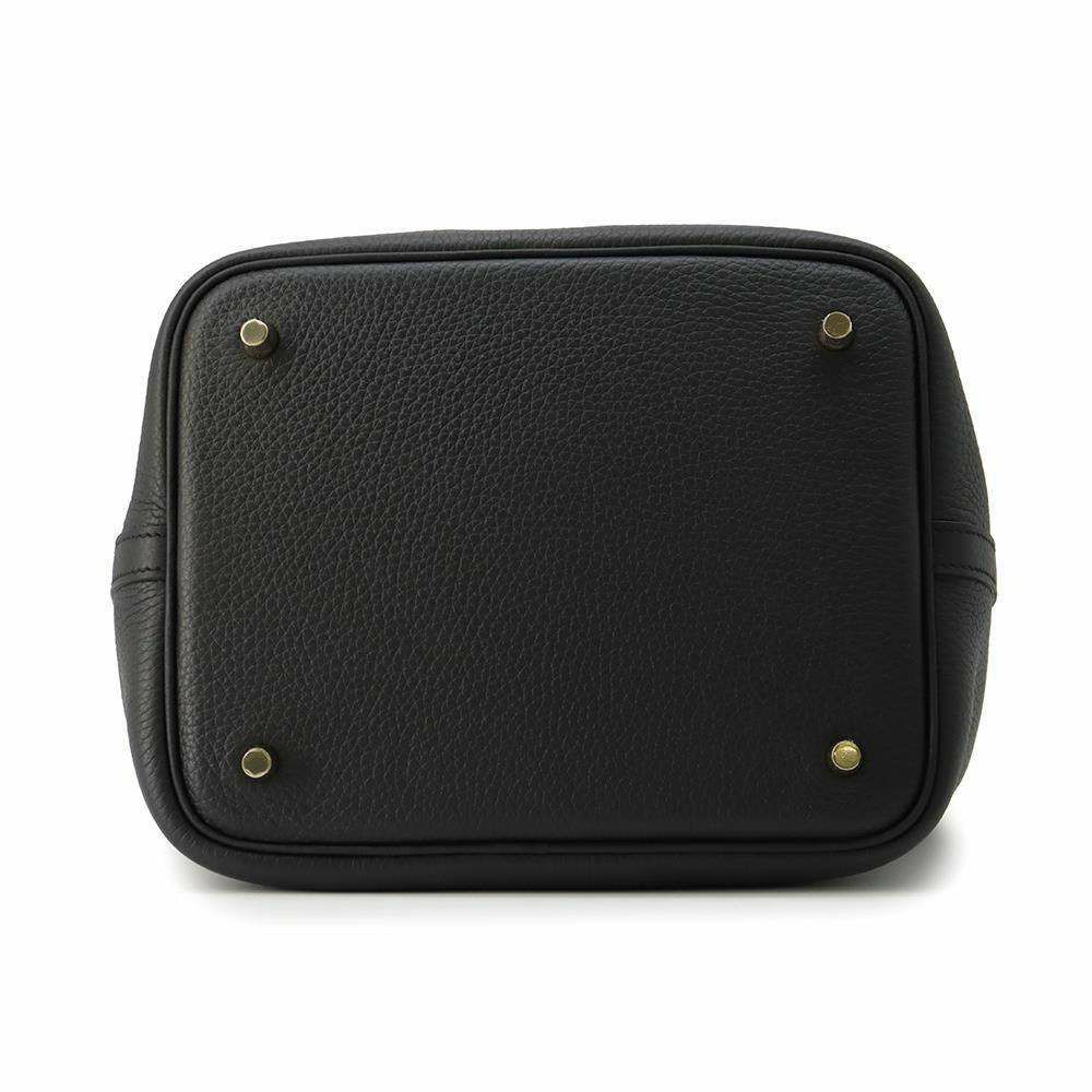 エルメス ハンドバッグ ピコタンロックMM ブラック/ゴールド金具 トリヨンクレマンス W刻印 黒