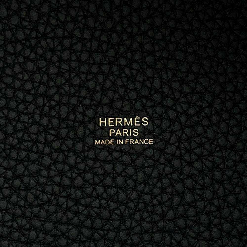 エルメス ハンドバッグ ピコタンロックMM ブラック/ゴールド金具 トリヨンクレマンス W刻印 黒