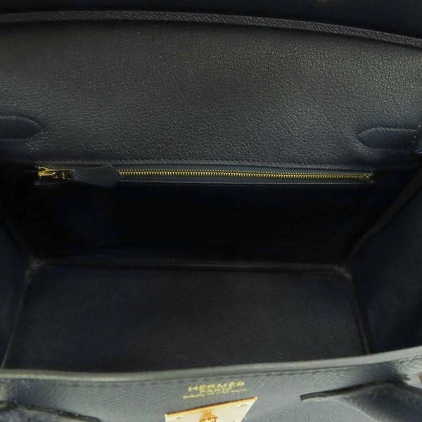 エルメス バーキン30 ブルーインディゴ/ピンクゴールド金具 ヴォーエプソン B刻印 HERMES Birkin ハンドバッグ
