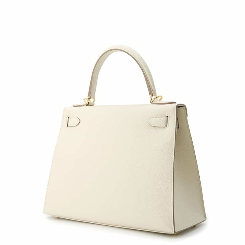 エルメス ハンドバッグ ケリー28外縫い クレ/ゴールド金具 エプソン Y刻印 2wayショルダー