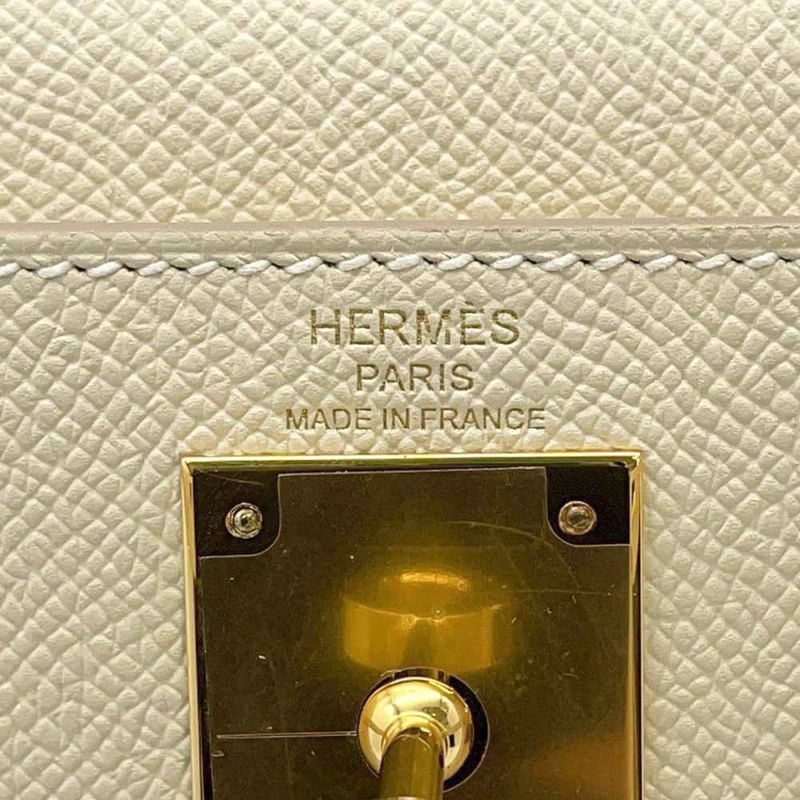 エルメス ハンドバッグ ケリー28外縫い クレ/ゴールド金具 エプソン Y刻印 2wayショルダー