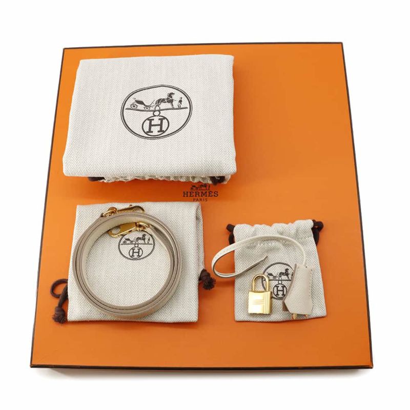 エルメス ハンドバッグ ケリー28外縫い クレ/ゴールド金具 エプソン Y刻印 2wayショルダー