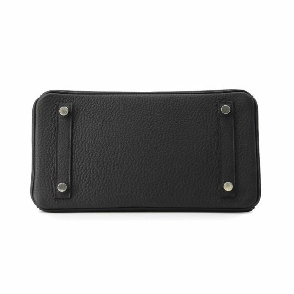 エルメス バーキン25 ブラック/シルバー金具 トゴ W刻印 HERMES Birkin ハンドバッグ 黒