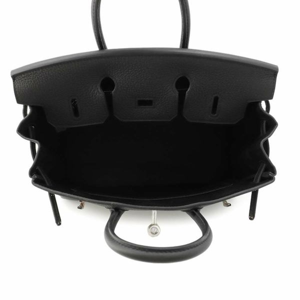 エルメス バーキン25 ブラック/シルバー金具 トゴ W刻印 HERMES Birkin ハンドバッグ 黒