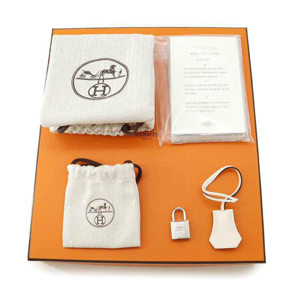 エルメス バーキン25 ジョーヌプッサン/ナタ/シルバー金具 トワルアッシュ/スイフト U刻印 HERMES Birkin