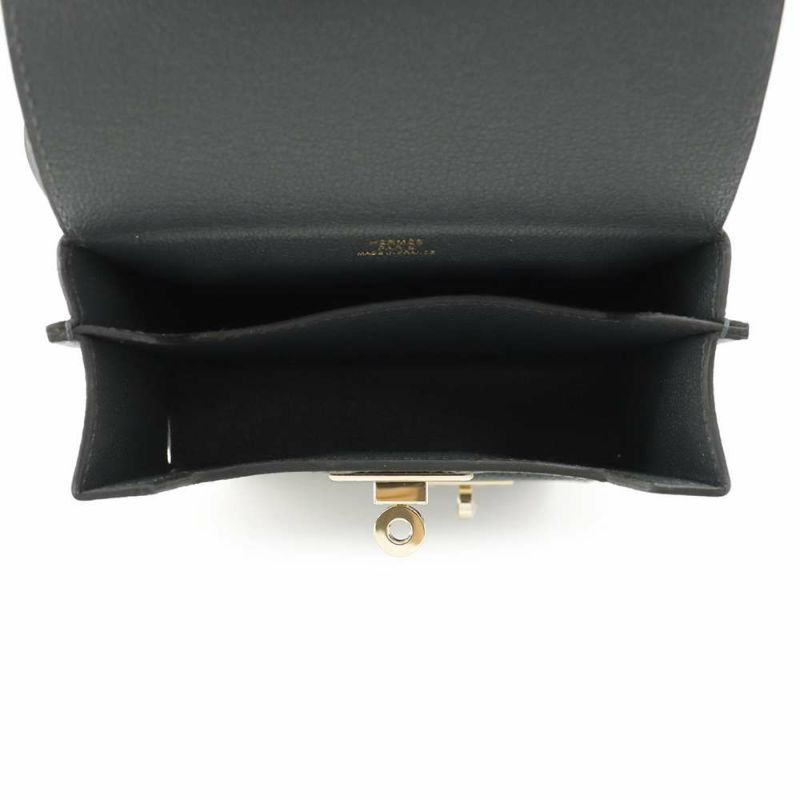 エルメス ショルダーバッグ ケリーマルチポケット グリミスティ/シャンパンゴールド金具 エプソン W刻印