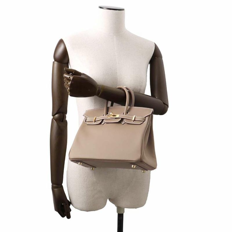エルメス バーキン25 エトゥープ/ゴールド金具 スイフト W刻印 HERMES Birkin ハンドバッグ