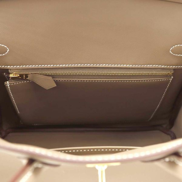 エルメス バーキン25 エトゥープ/ゴールド金具 スイフト W刻印 HERMES Birkin ハンドバッグ