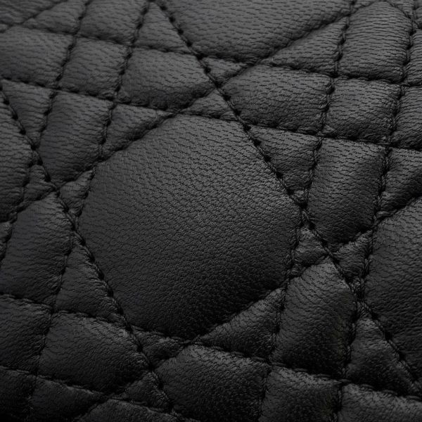 クリスチャン・ディオール コインケース ジョリー Jolie Glycine ウォレット カナージュ ラムスキン S3102UNJB_M900 黒