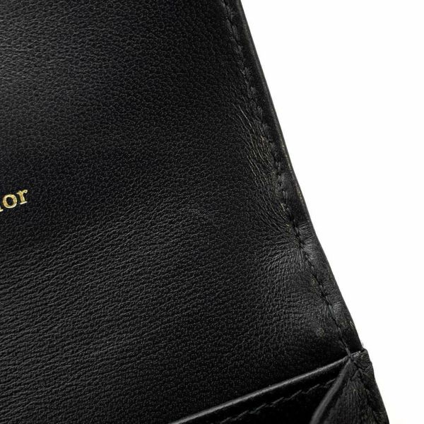 クリスチャン・ディオール コインケース ジョリー Jolie Glycine ウォレット カナージュ ラムスキン S3102UNJB_M900 黒