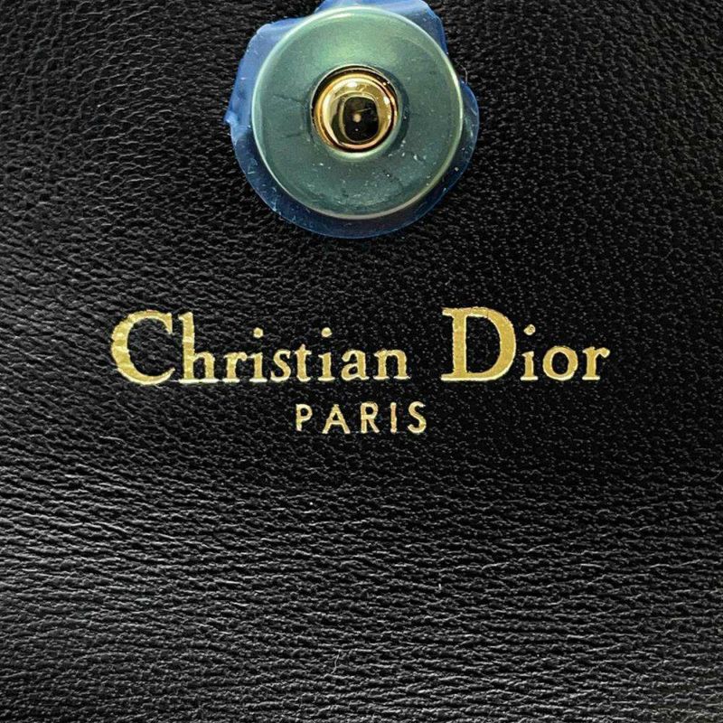 クリスチャン・ディオール コインケース ジョリー Jolie Glycine ウォレット カナージュ ラムスキン S3102UNJB_M900 黒