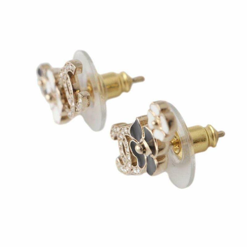 シャネル ピアス ココマーク フラワーモチーフ ラインストーン メタル I25 P ABF389 CHANEL アクセサリー