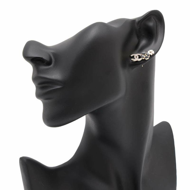 シャネル ピアス ココマーク フラワーモチーフ ラインストーン メタル I25 P ABF389 CHANEL アクセサリー