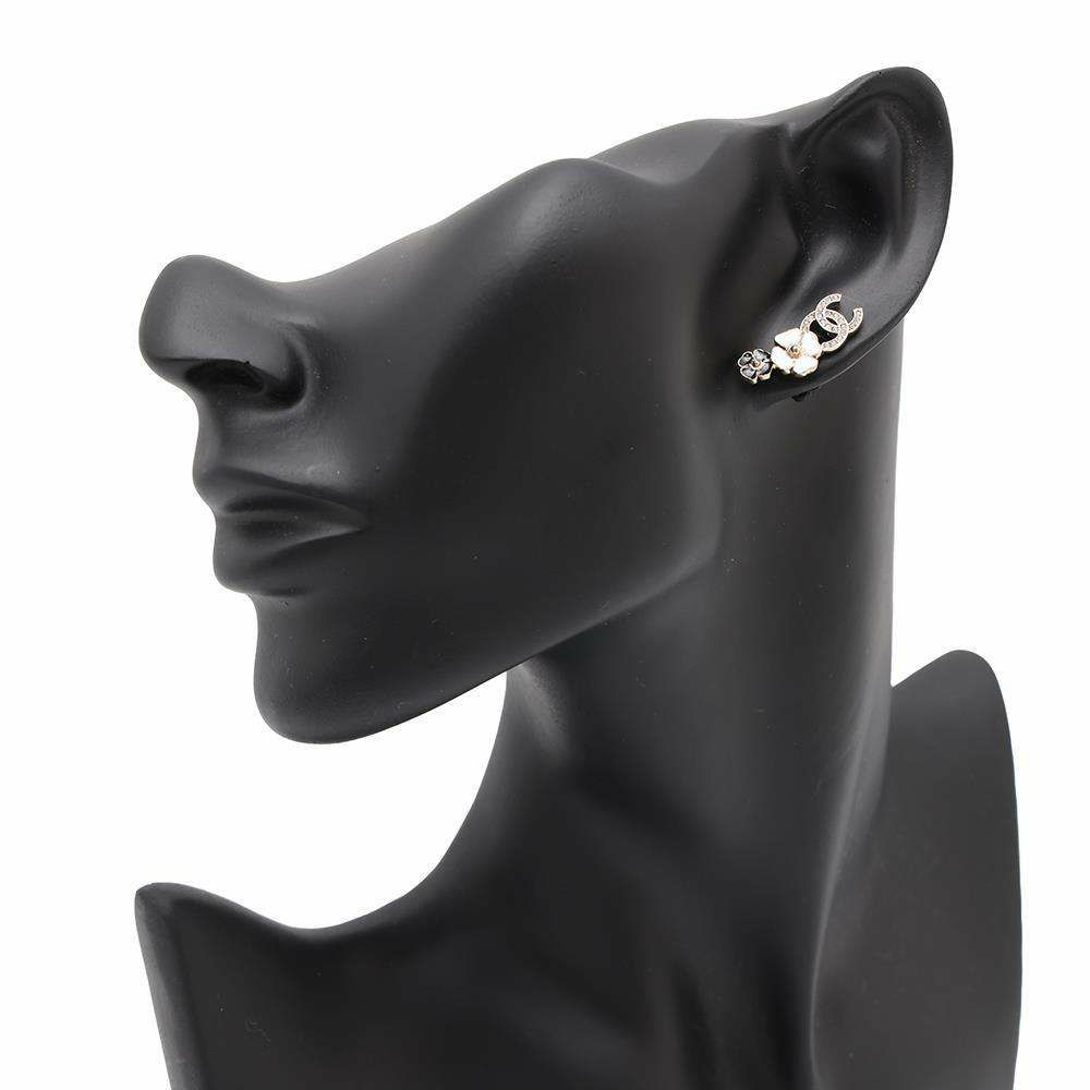 シャネル ピアス ココマーク フラワーモチーフ ラインストーン メタル I25 P ABF389 CHANEL アクセサリー