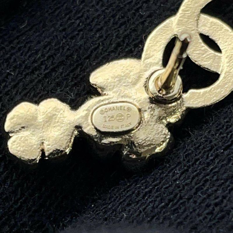 シャネル ピアス ココマーク フラワーモチーフ ラインストーン メタル I25 P ABF389 CHANEL アクセサリー