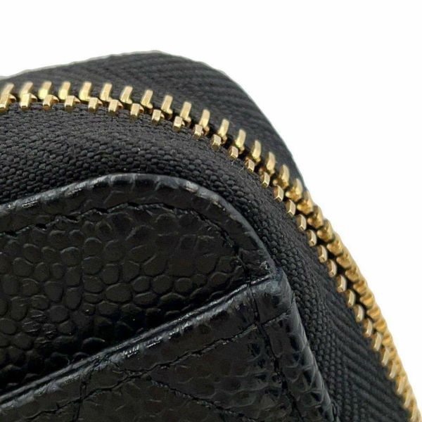 シャネル 長財布 クラシック ロング ジップ ウォレット ココマーク キャビアスキン マトラッセ AP0242 CHANEL 黒