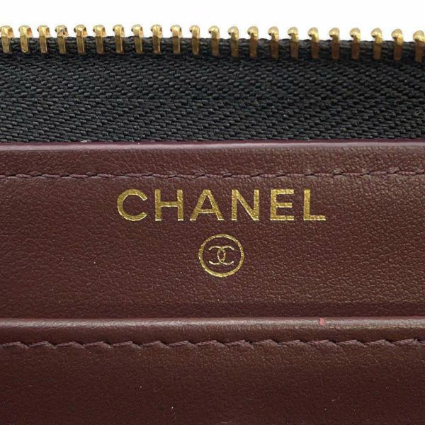 シャネル 長財布 クラシック ロング ジップ ウォレット ココマーク キャビアスキン マトラッセ AP0242 CHANEL 黒