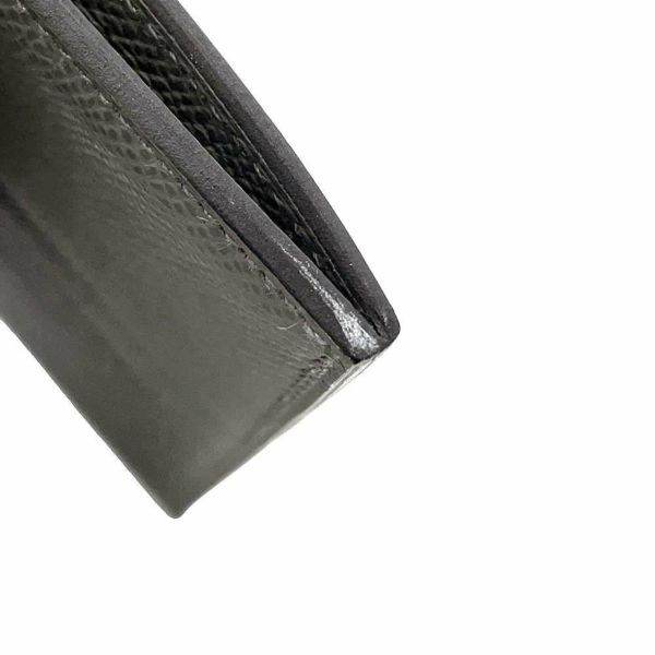 エルメス 二つ折り長財布 シチズンツイル ロング グリメイヤー/シルバー金具 エプソン U刻印